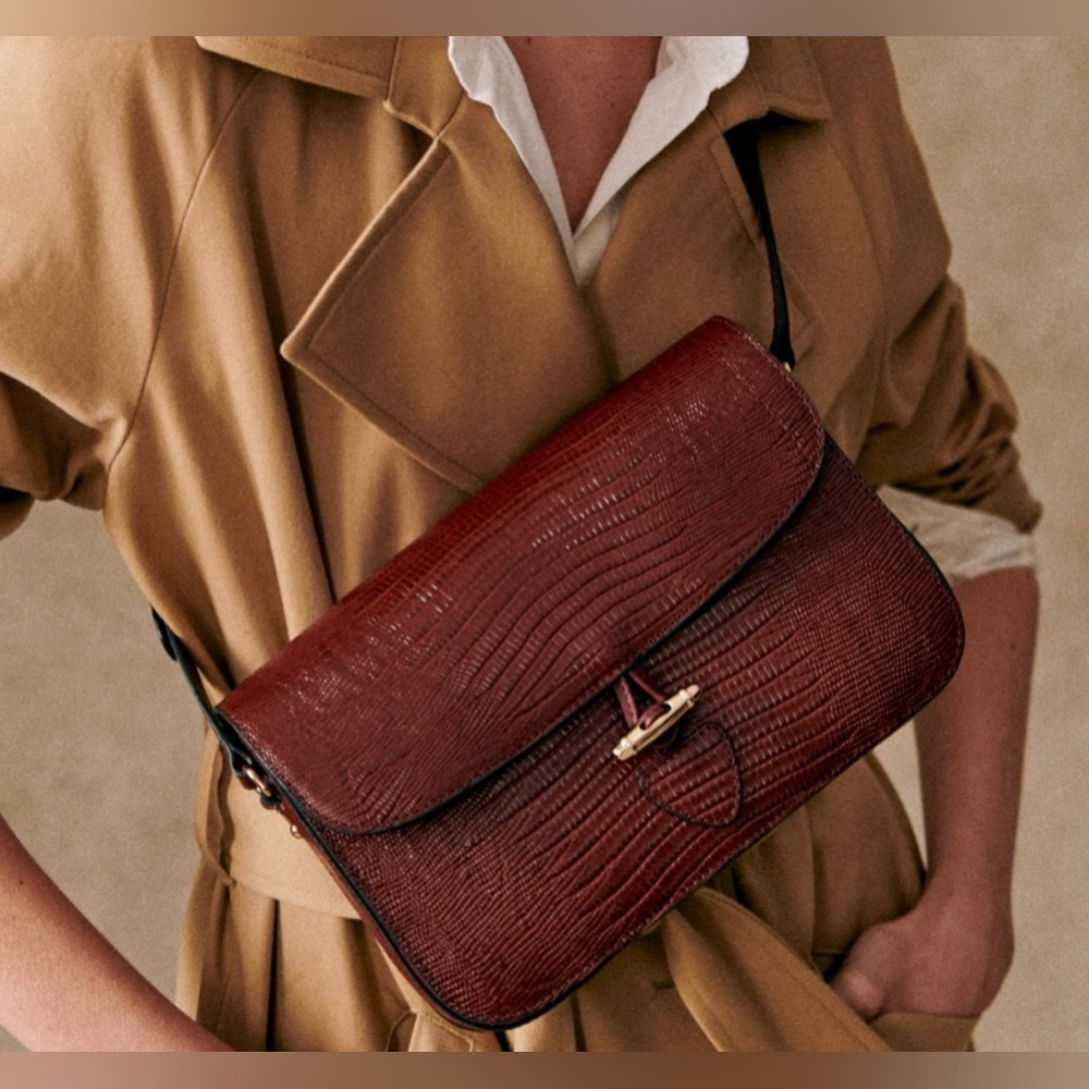 SÉZANE Vintage Milo Bag / Embossed Brown